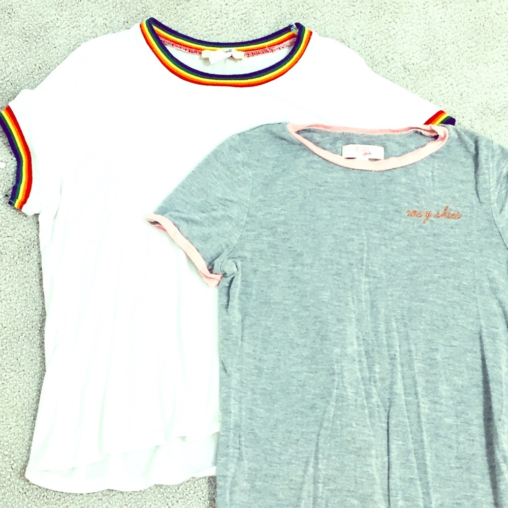 Two basic tees included in price
